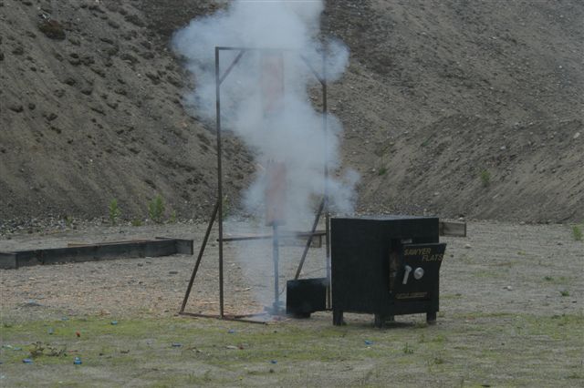 Board setting off explosion and blowing open the safe.