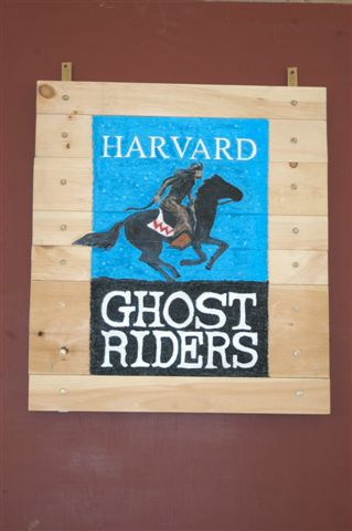 Harvard Ghost Riders sign
