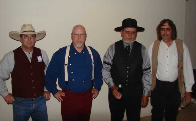 Dead Head, Iron Pony, Wylie Harp and Snake River Cowboy of the FC Gunfighters.